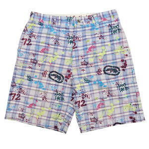 Ecko Unlimited Shorts Mens Size 34 Blue Streetwear Graffiti Plaid Multicolor Y2K